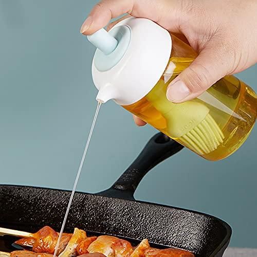 Oil Dispenser Bottle 2 in 1 Container with Silicone Brush